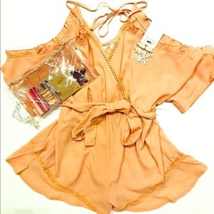 Pastel orange romper